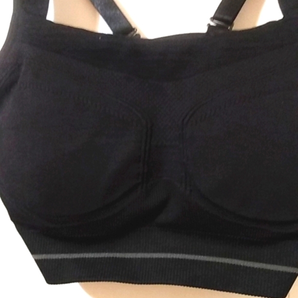 JOCKEY SPORT BLACK ONYX SUPPORT SPORTS BRA SIZE SMALL NWT - Picture 2 of 9